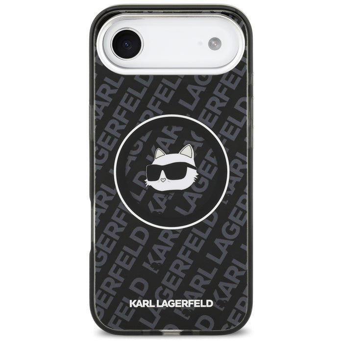 Кейс за iPhone Air с лого на Karl Lagerfeld IML Choupette - MagSafe - черен