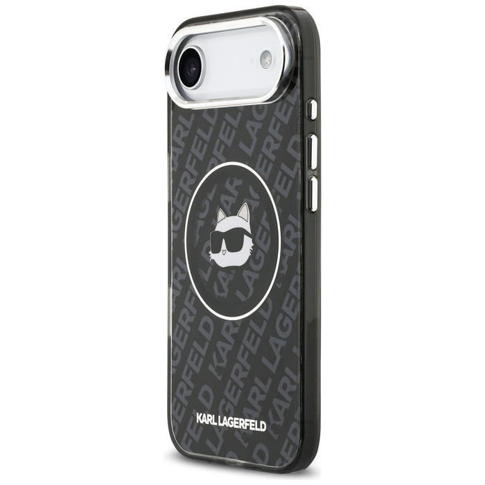 Кейс за iPhone Air с лого на Karl Lagerfeld IML Choupette - MagSafe - черен