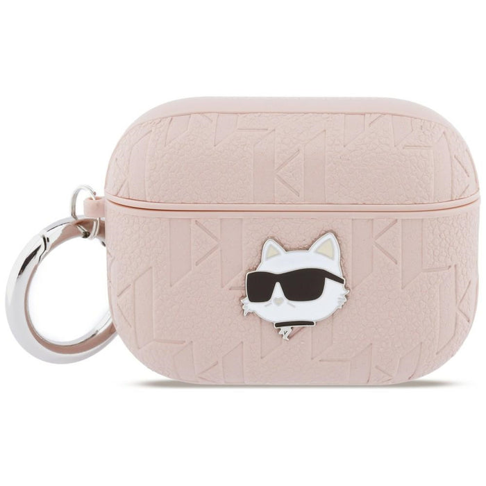 Калъф Karl Lagerfeld Monogram Choupette Head за AirPods Pro 3 - Розов