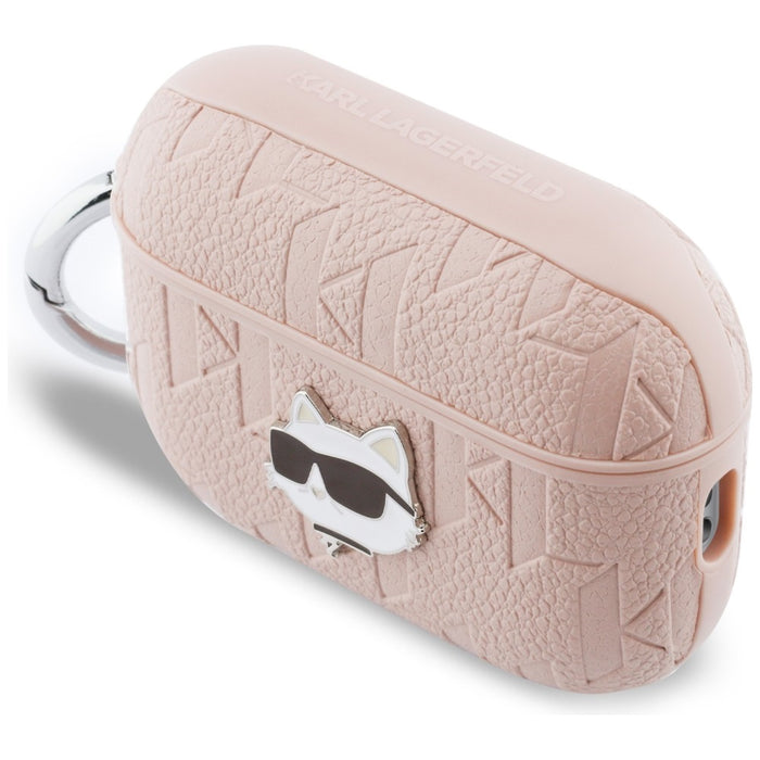 Калъф Karl Lagerfeld Monogram Choupette Head за AirPods Pro 3 - Розов