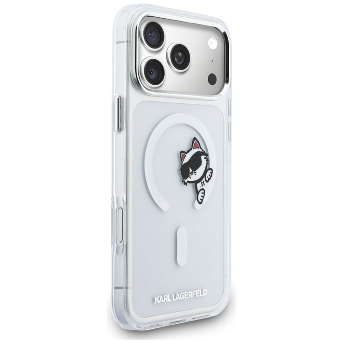 Кейс Karl Lagerfeld IML Peekaboo MagSafe за iPhone 17 Pro Max - прозрачен