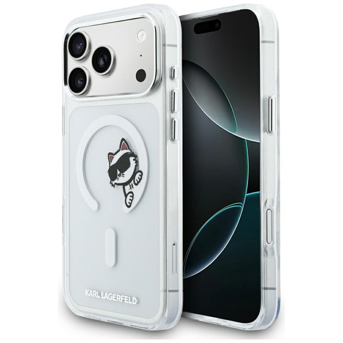 Кейс Karl Lagerfeld IML Peekaboo MagSafe за iPhone 17 Pro Max - прозрачен