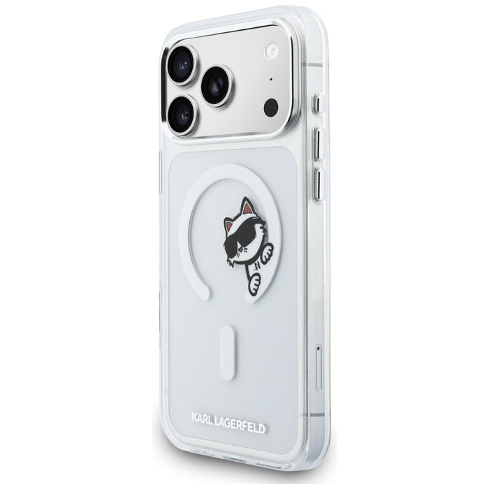 Кейс Karl Lagerfeld IML Peekaboo MagSafe за iPhone 17 Pro Max - прозрачен