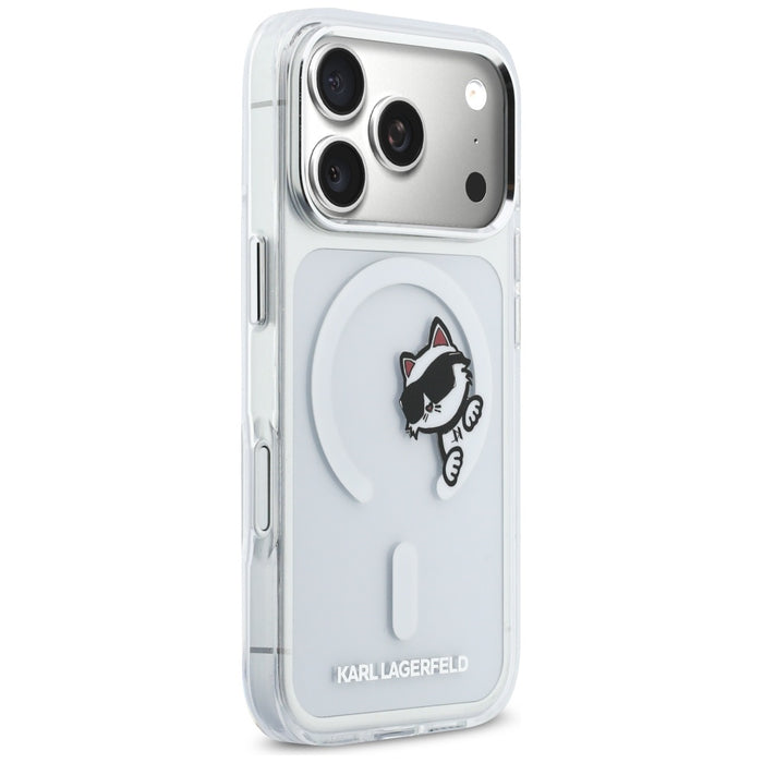Кейс Karl Lagerfeld IML Peekaboo MagSafe за iPhone 17 Pro - прозрачен