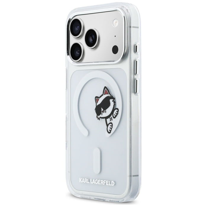 Кейс Karl Lagerfeld IML Peekaboo MagSafe за iPhone 17 Pro - прозрачен