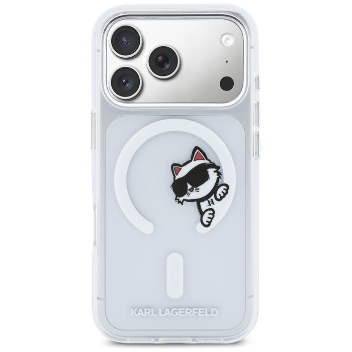 Кейс Karl Lagerfeld IML Peekaboo MagSafe за iPhone 17 Pro - прозрачен