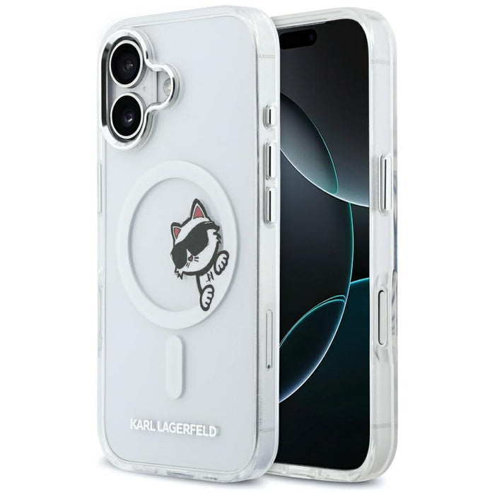 Кейс Karl Lagerfeld IML Peekaboo MagSafe за iPhone 17 - прозрачен