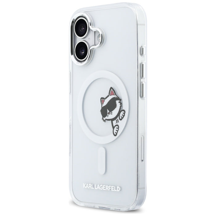 Кейс Karl Lagerfeld IML Peekaboo MagSafe за iPhone 17 - прозрачен