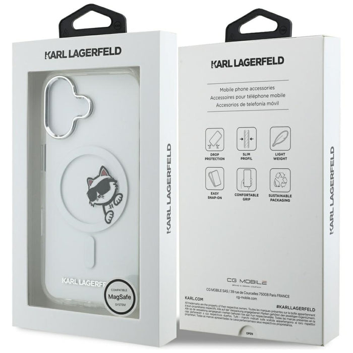 Кейс Karl Lagerfeld IML Peekaboo MagSafe за iPhone 17 - прозрачен