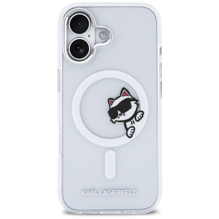 Кейс Karl Lagerfeld IML Peekaboo MagSafe за iPhone 17 - прозрачен