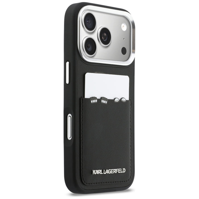 Кейс Karl Lagerfeld с щампа Karl & Choupette за iPhone 17 Pro Max - черен