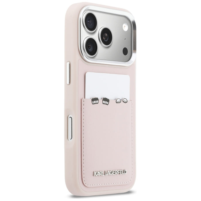 Кейс Karl Lagerfeld с щампа Karl & Choupette за iPhone 17 Pro - розов