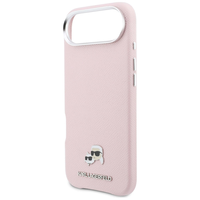 Кейс за iPhone Air Karl Lagerfeld Karl & Choupette с щифтове Saffiano MagSafe - розов
