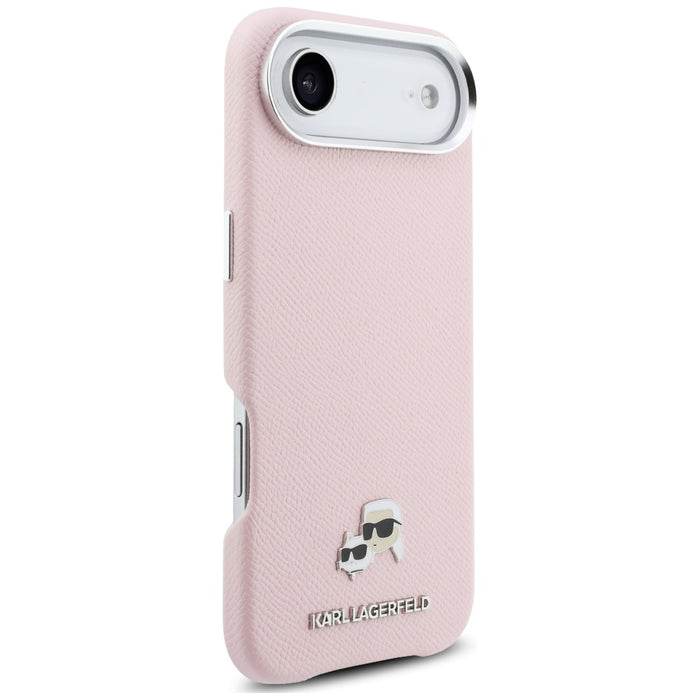 Кейс за iPhone Air Karl Lagerfeld Karl & Choupette с щифтове Saffiano MagSafe - розов