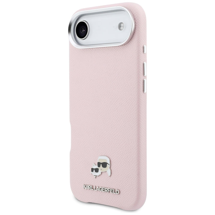 Кейс за iPhone Air Karl Lagerfeld Karl & Choupette с щифтове Saffiano MagSafe - розов