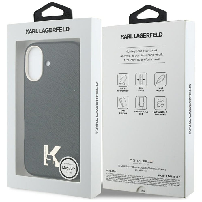 Кейс Karl Lagerfeld с лого на Karl Head за iPhone 17 - черен