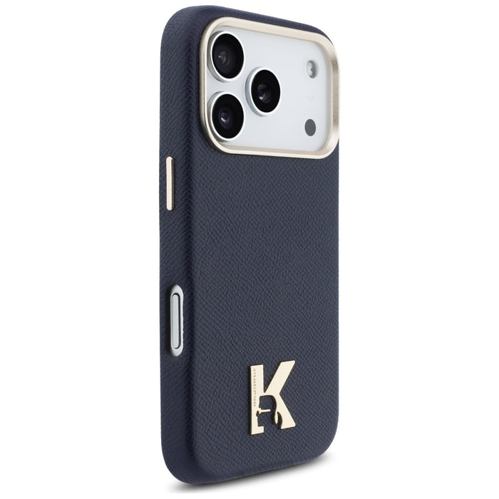 Кейс Karl Lagerfeld Karl Head Logo MagSafe за iPhone 17 Pro Max - син