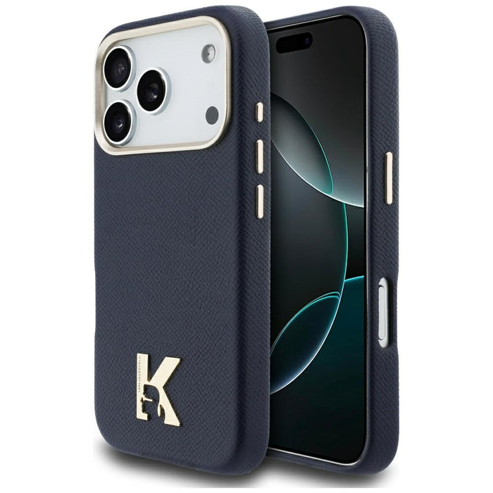 Кейс Karl Lagerfeld Karl Head Logo MagSafe за iPhone 17 Pro Max - син