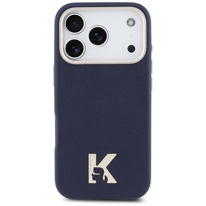Кейс Karl Lagerfeld Karl Head Logo MagSafe за iPhone 17 Pro Max - син