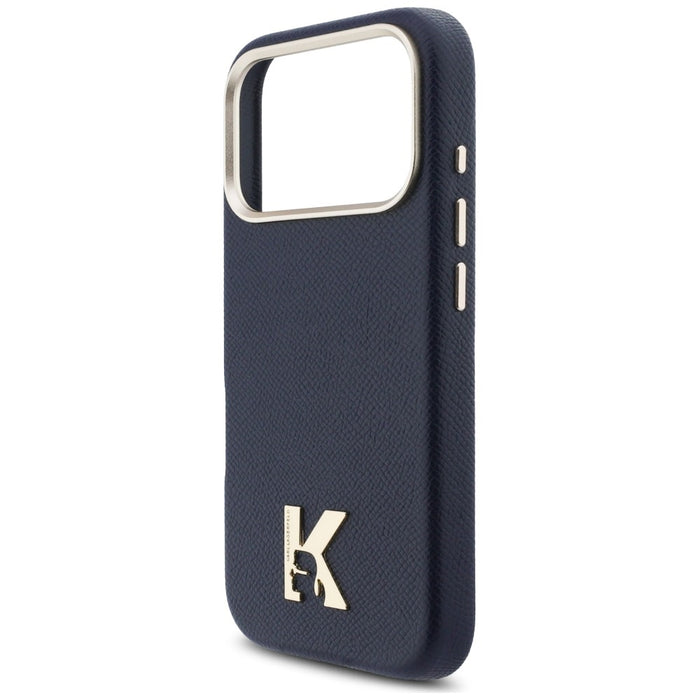 Кейс Karl Lagerfeld с лого на Karl Head за iPhone 17 Pro - син