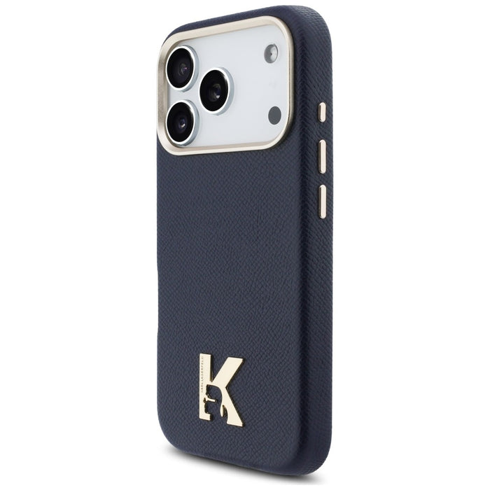 Кейс Karl Lagerfeld с лого на Karl Head за iPhone 17 Pro - син