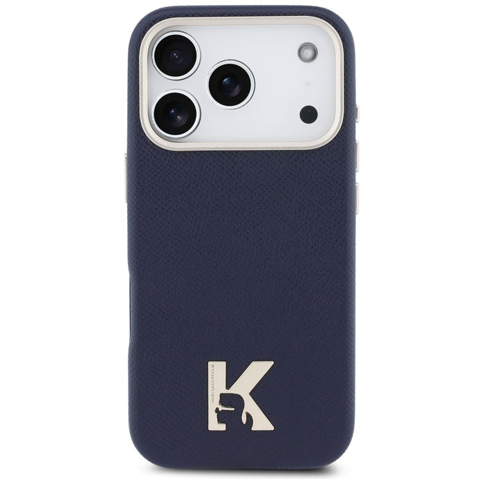 Кейс Karl Lagerfeld с лого на Karl Head за iPhone 17 Pro - син