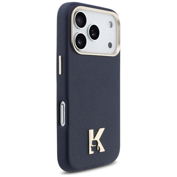 Кейс Karl Lagerfeld с лого на Karl Head за iPhone 17 Pro - син