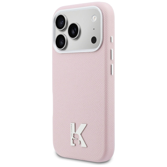Кейс MagSafe с лого на Karl Lagerfeld за iPhone 17 Pro - розов