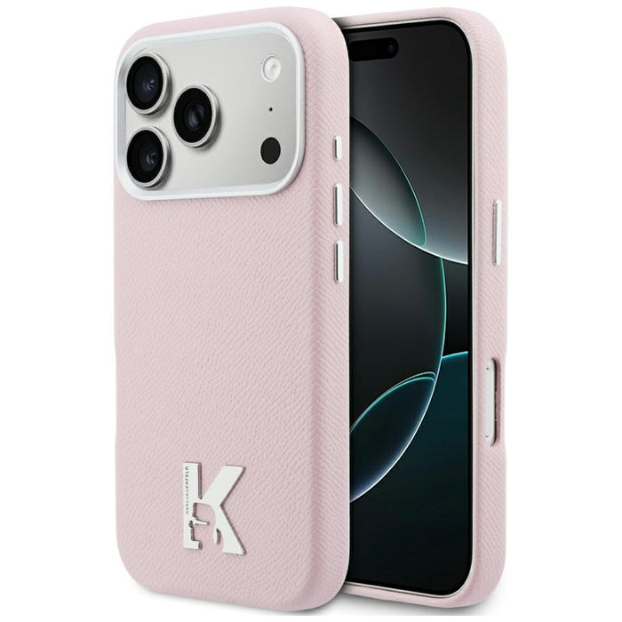 Кейс MagSafe с лого на Karl Lagerfeld за iPhone 17 Pro - розов