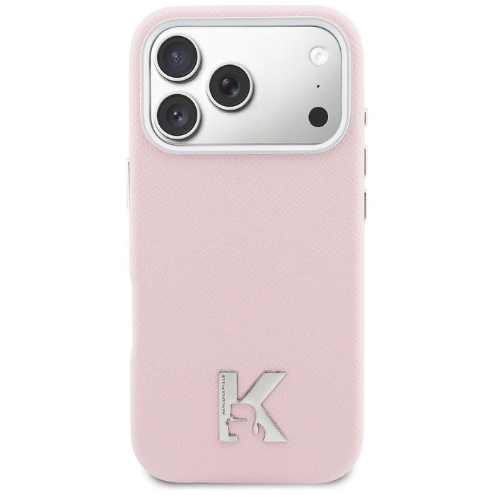 Кейс MagSafe с лого на Karl Lagerfeld за iPhone 17 Pro - розов