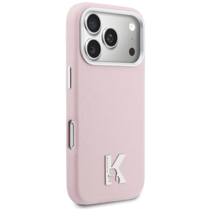 Кейс MagSafe с лого на Karl Lagerfeld за iPhone 17 Pro - розов