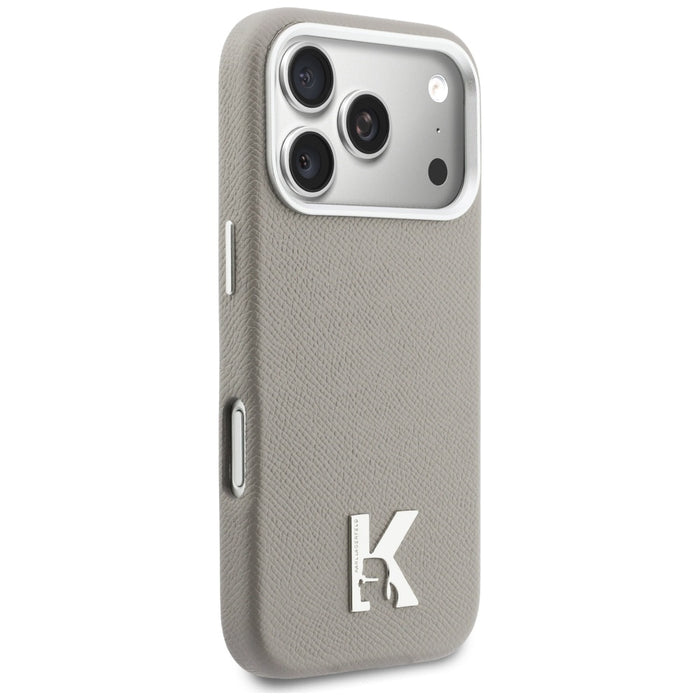 Кейс Karl Lagerfeld с лого на Karl Head за iPhone 17 Pro - сив