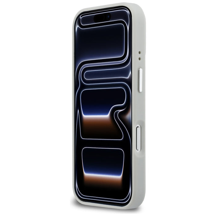 Кейс Karl Lagerfeld Croco KL Script Logo MagSafe за iPhone 17 Pro - сребрист