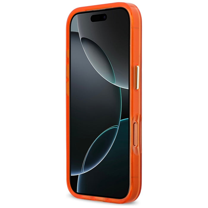 Кейс Karl Lagerfeld IML Choupettes с лого на Karl Script за iPhone 17 Pro Max - оранжев