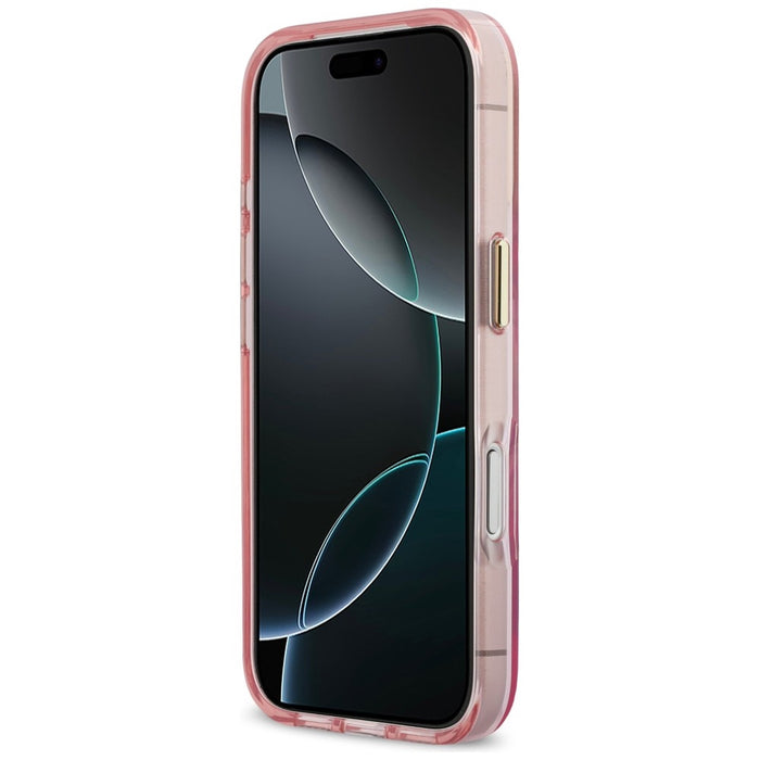 Кейс Karl Lagerfeld IML Choupettes с лого на Karl Script за iPhone 17 Pro Max - розов