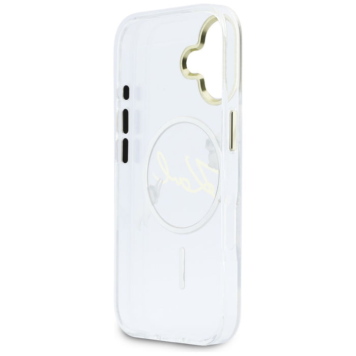 Кейс Karl Lagerfeld IML Choupettes с лого на Karl Script и MagSafe за iPhone 17 - прозрачен