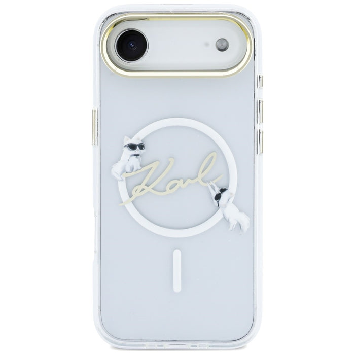 Кейс за iPhone Air с лого на Karl Lagerfeld IML Choupettes и MagSafe - прозрачен