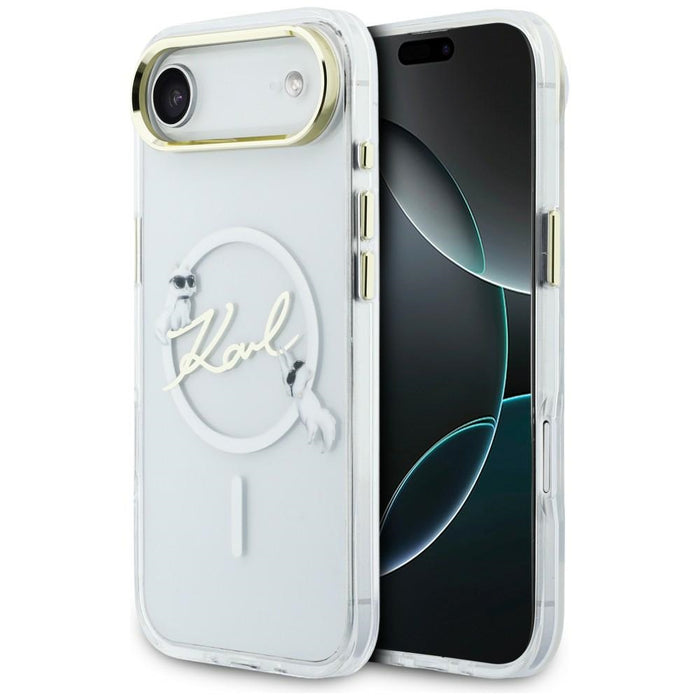 Кейс за iPhone Air с лого на Karl Lagerfeld IML Choupettes и MagSafe - прозрачен