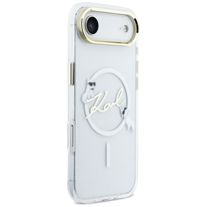 Кейс за iPhone Air с лого на Karl Lagerfeld IML Choupettes и MagSafe - прозрачен