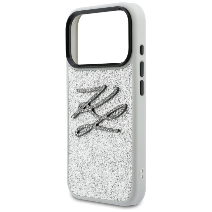 Кейс Karl Lagerfeld IML Glitter KL Diamond Logo за iPhone 17 Pro - сребрист