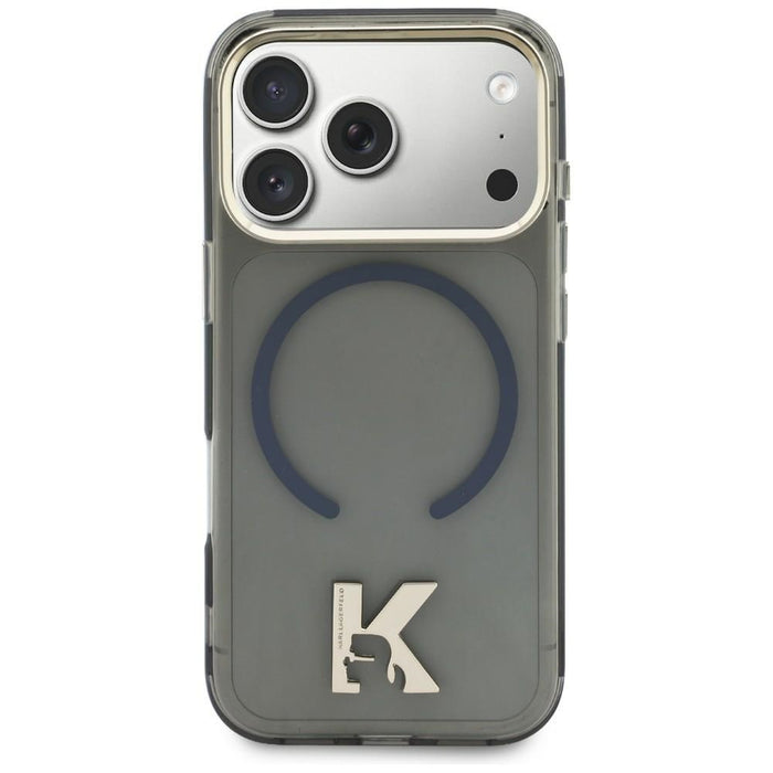 Кейс Karl Lagerfeld IML K Head Logo MagSafe за iPhone 17 - черен