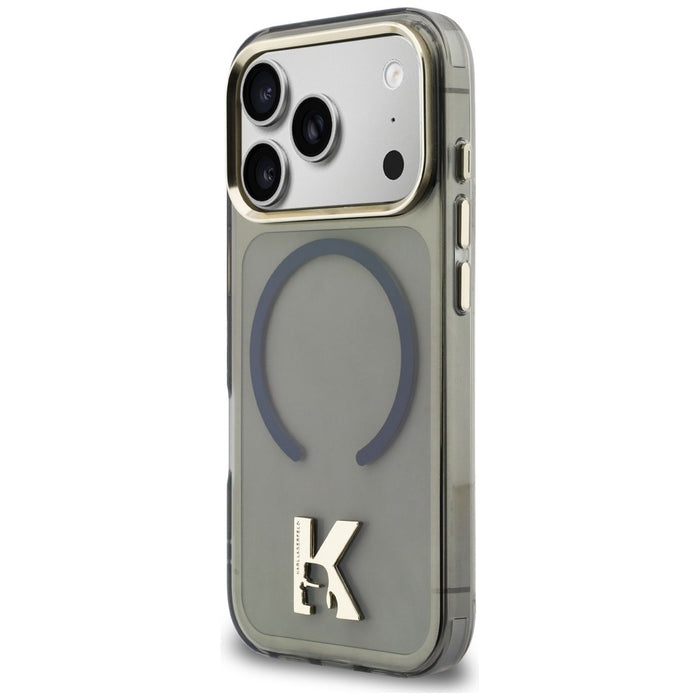 Кейс Karl Lagerfeld IML K Head Logo MagSafe за iPhone 17 Pro - черен
