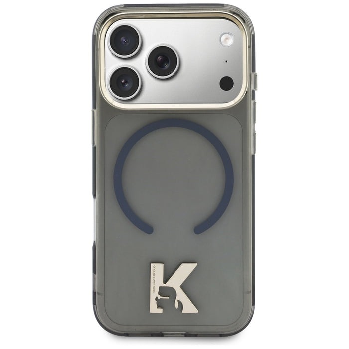Кейс Karl Lagerfeld IML K Head Logo MagSafe за iPhone 17 Pro - черен