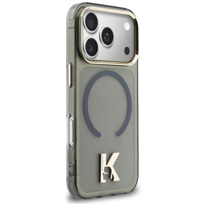 Кейс Karl Lagerfeld IML K Head Logo MagSafe за iPhone 17 Pro - черен