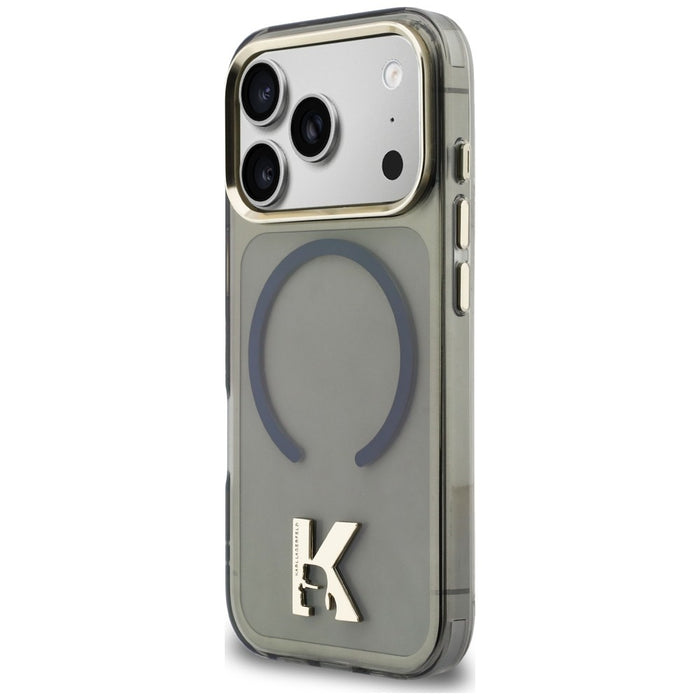 Кейс Karl Lagerfeld IML K Head Logo MagSafe за iPhone 17 Pro Max - черен