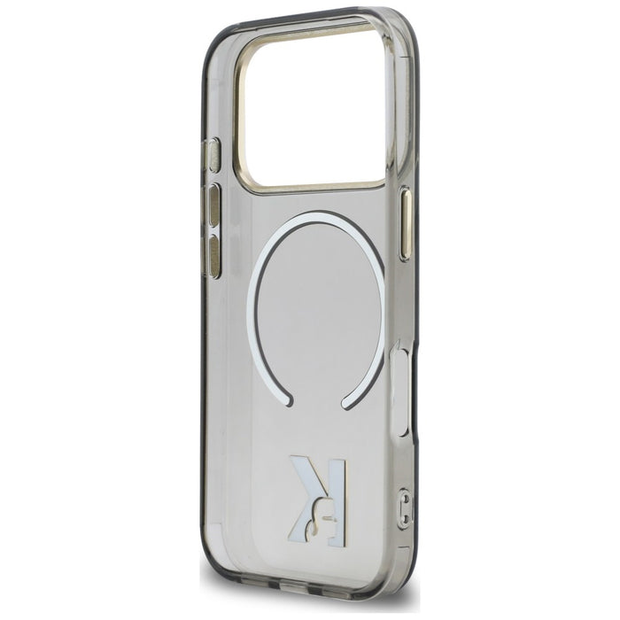 Кейс Karl Lagerfeld IML K Head Logo MagSafe за iPhone 17 Pro Max - черен