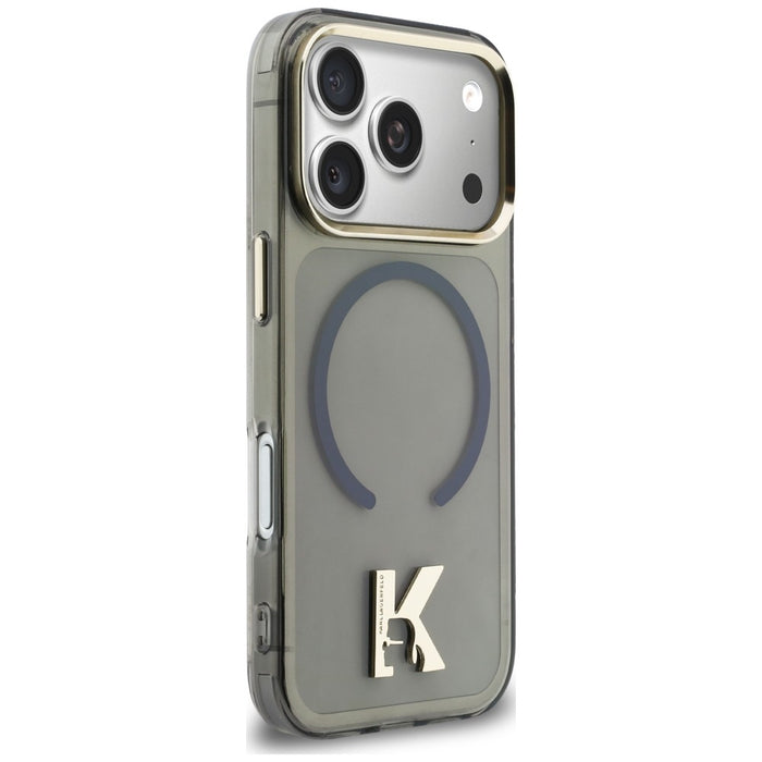 Кейс Karl Lagerfeld IML K Head Logo MagSafe за iPhone 17 Pro Max - черен