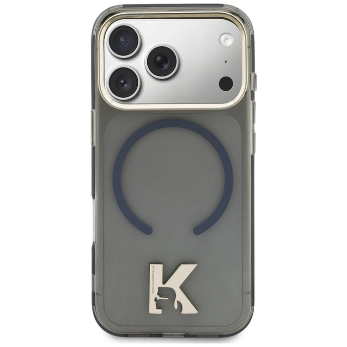 Кейс Karl Lagerfeld IML K Head Logo MagSafe за iPhone 17 Pro Max - черен