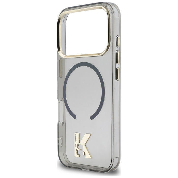 Кейс Karl Lagerfeld IML K Head Logo MagSafe за iPhone 17 Pro Max - черен