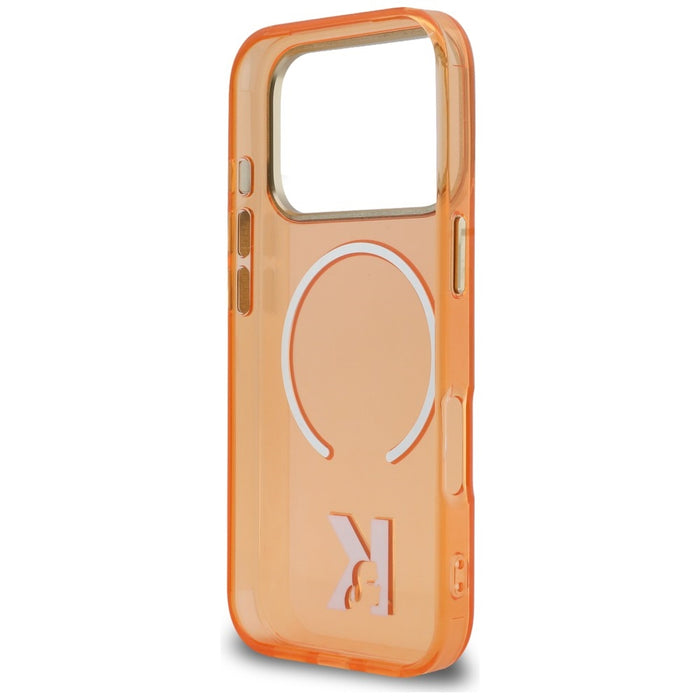Кейс Karl Lagerfeld IML K Head Logo MagSafe за iPhone 17 Pro Max - оранжев